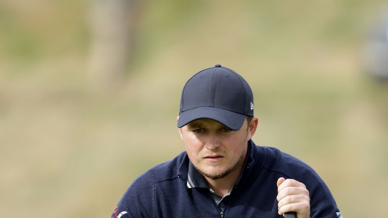 during the second round of the Sky Sports British Masters at Walton Heath Golf Club on October 12, 2018 in Tadworth, England.