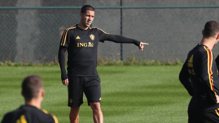 Eden Hazard, Belgium training