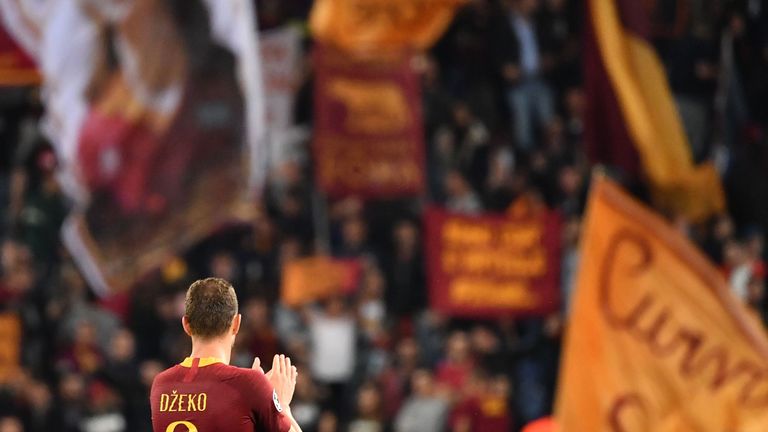 Edin Dzeko has become a fan favourite at Roma