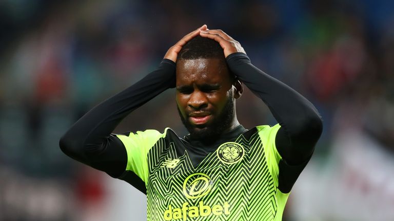 Odsonne Edouard during the UEFA Europa League Group B match between RB Leipzig and Celtic at Red Bull Arena on October 25, 2018 in Leipzig, Germany.