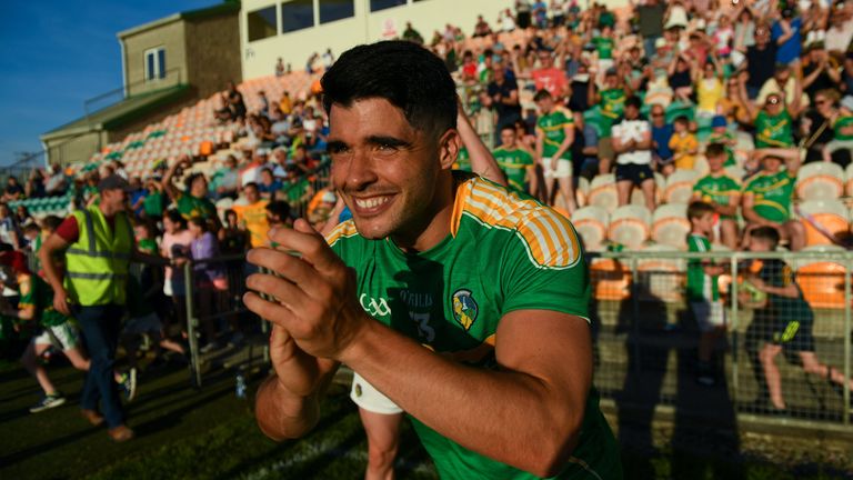 Mulligan celebrates Leitrim's victory over Louth