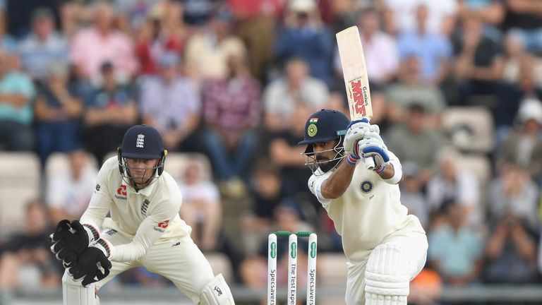 during day two of the 4th Specsavers Test match between England and India at The Ageas Bowl on August 31, 2018 in Southampton, England.