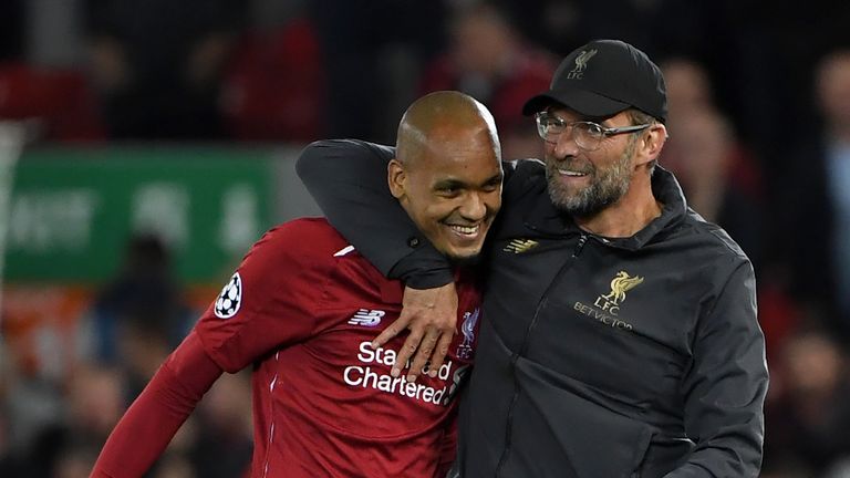 Jurgen Klopp and Fabinho