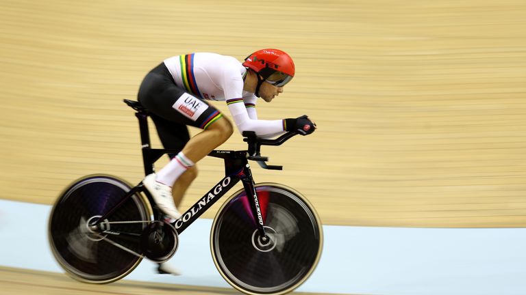 Filippo Ganna during the Track Cycling on Day Four of the European Championships Glasgow 2018 at Sir Chris Hoy Velodrome on August 5, 2018 in Glasgow, Scotland.