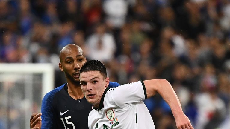 Declan Rice in action for Ireland