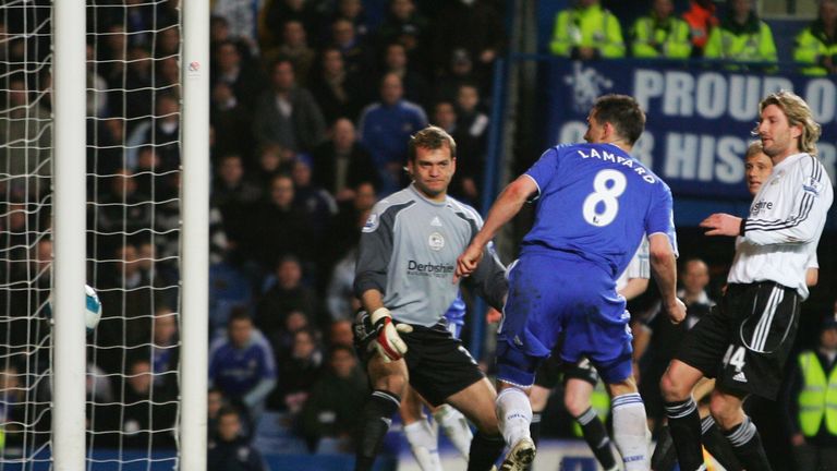 during the Barclays Premier League match between Chelsea and Derby County at Stamford Bridge on March 12, 2008 in London, England.