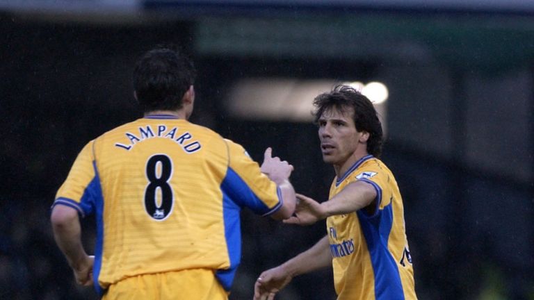 Gianfranco Zola played with Frank Lampard at Chelsea from 2001 before his departure in 2003