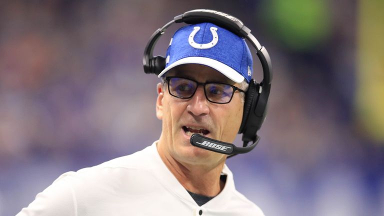 INDIANAPOLIS, IN - SEPTEMBER 09: Head Coach Frank Reich of the Indianapolis Colts at Lucas Oil Stadium on September 9, 2018 in Indianapolis, Indiana. (Photo by Andy Lyons/Getty Images)