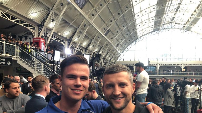 Daniel with Carl Froch