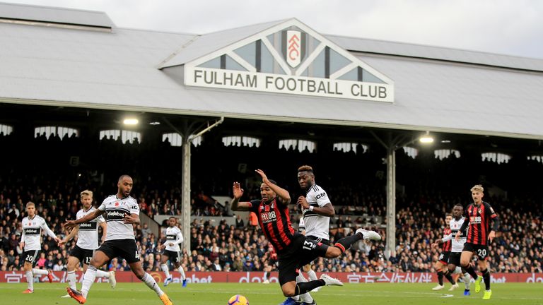 Timothy Fosu-Mensah concedes a penalty in Fulham's 3-0 defeat to Bournemouth 