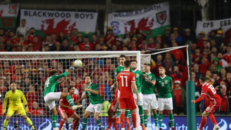 Harry Wilson scores a stunning free-kick against Republic of Ireland