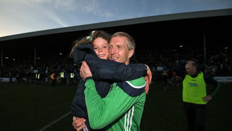 Shefflin celebrates with his daughter, Sadhbh