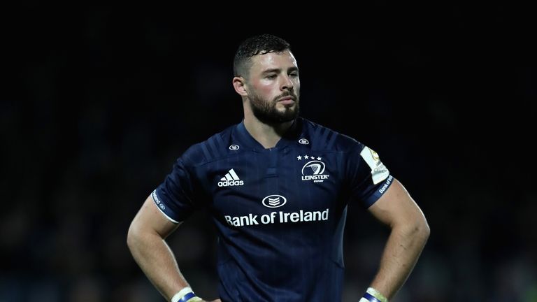 during the Champions Cup match between Leinster Rugby and Wasps at the RDS Arena on October 12, 2018 in Dublin, Ireland.