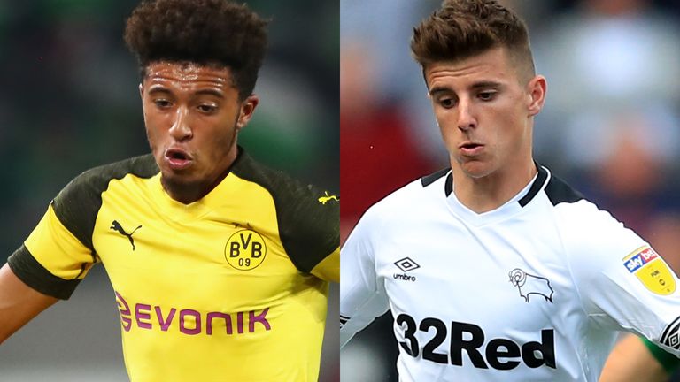 Jadon Sancho and Mason Mount have been called up to the senior England squad