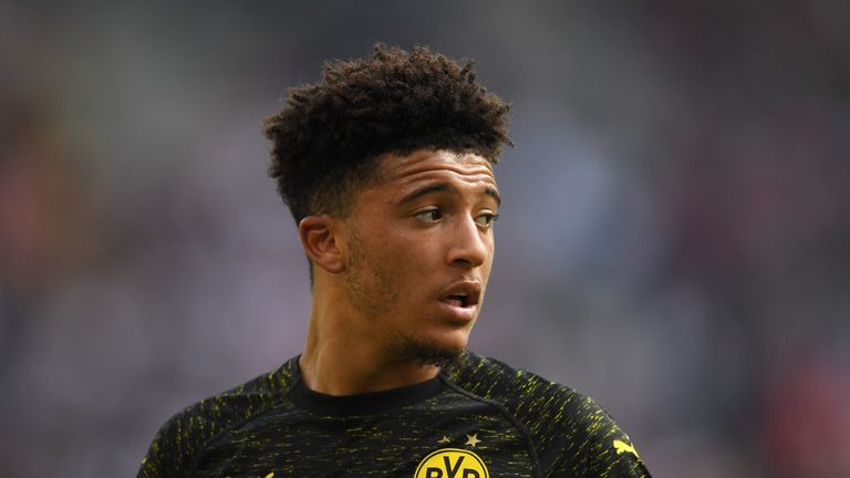 Borussia Dortmund winger Jadon Sancho made his England debut against Croatia earlier this month