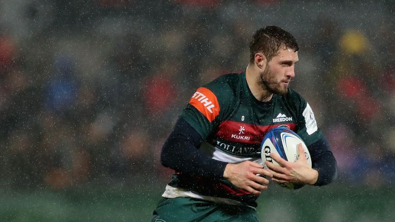 during the Champions Cup match between Ulster Rugby and Leicester Tigers at the Kingspan Stadium on October 13, 2018 in Belfast, United Kingdom.