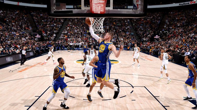 Jonas Jerebko broke his former teammates' hearts with a game-winning, buzzer-beating tip-in on as Golden State Warriors squeezed past Utah Jazz