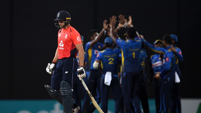 during the 5th One Day International match between Sri Lanka and England at R. Premadasa Stadium on October 23, 2018 in Colombo, Sri Lanka.