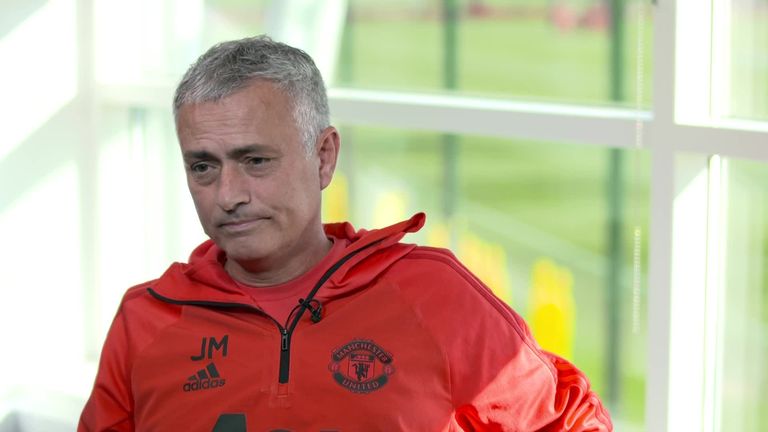 Jose Mourinho, Manchester United, Geoff Shreeves interview for Sky Sports