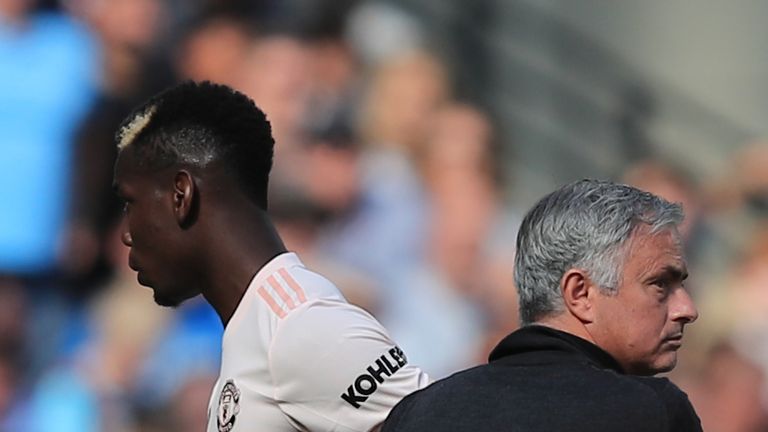 Jose Mourinho and Paul Pogba