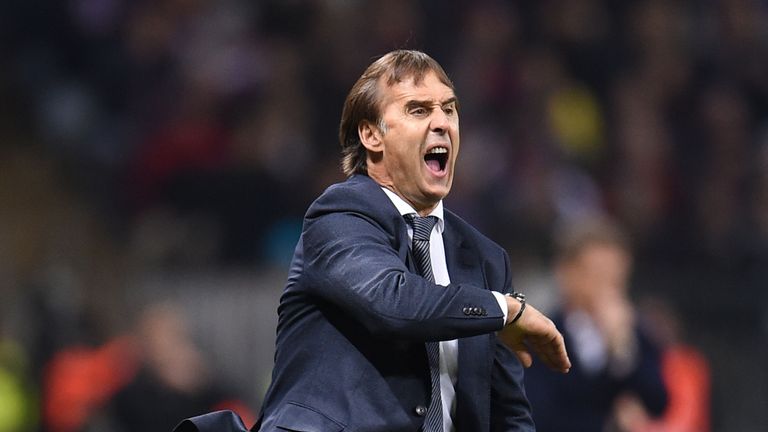Real Madrid manager Julen Lopetegui becomes animated during the UEFA Champions League, Group G match against CSKA Moscow at the Luzhniki Stadium on October 02, 2018