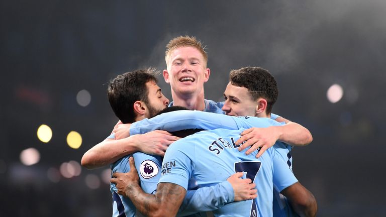  during the Premier League match between Manchester City and Tottenham Hotspur at Etihad Stadium on December 16, 2017 in Manchester, England.