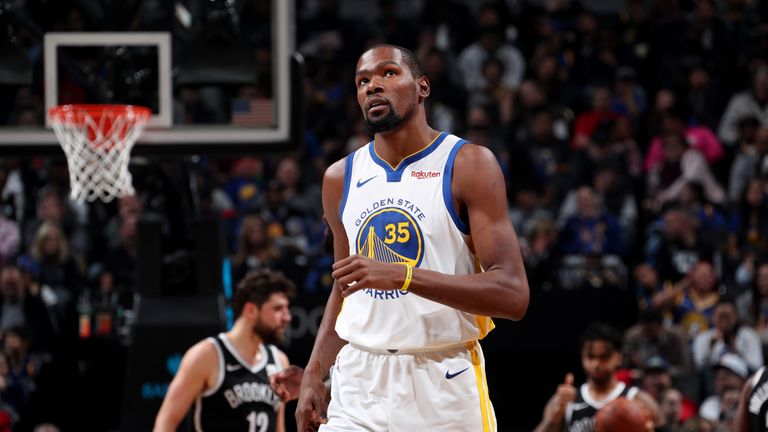 Kevin Durant scored 34 points on Sunday night
