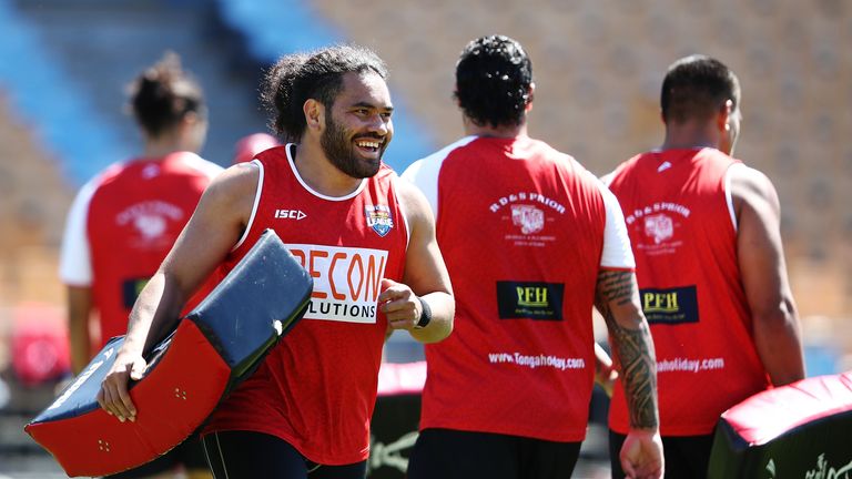 Hurrell training with Tonga in Auckland 