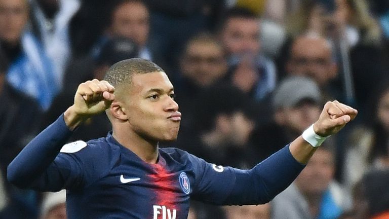 Kylian Mbappe PSG v Marseille