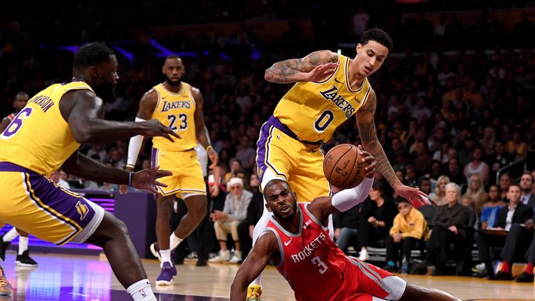 at Staples Center on October 20, 2018 in Los Angeles, California.