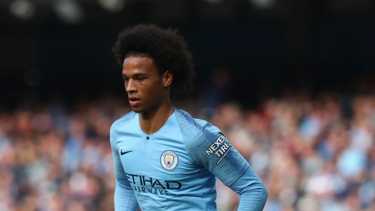 Leroy Sane in action against Brighton on Saturday 