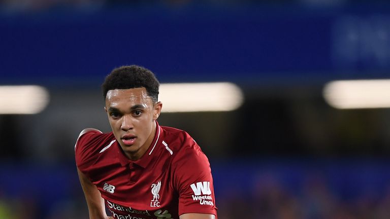 Liverpool defender Trent Alexander-Arnold against Chelsea