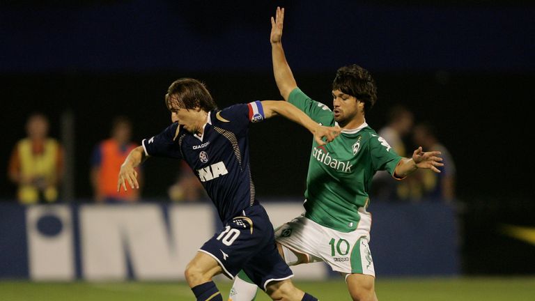 Luka Modric playing for Dinamo Zagreb