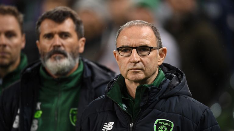  during the UEFA Nations League B group four match between Ireland and Denmark at Aviva Stadium on October 13, 2018 in Dublin, Ireland.