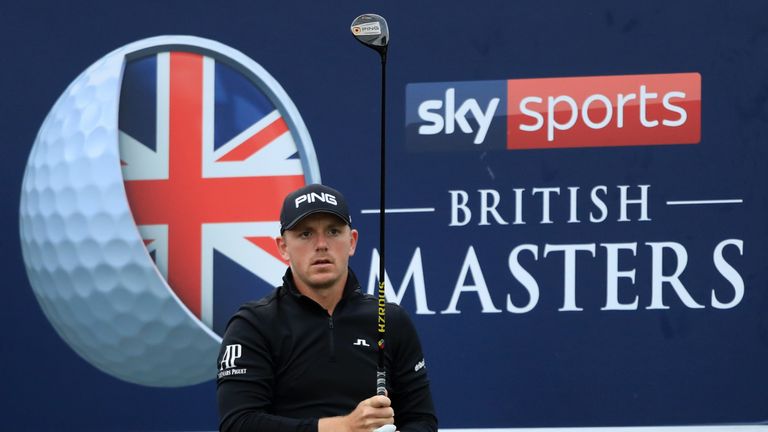 TADWORTH, ENGLAND - OCTOBER 11:  Matt Wallace of England prepares to tee off on the 10th hole during Day One of Sky Sports British Masters at Walton Heath Golf Club on October 11, 2018 in Tadworth, England.  (Photo by Andrew Redington/Getty Images)