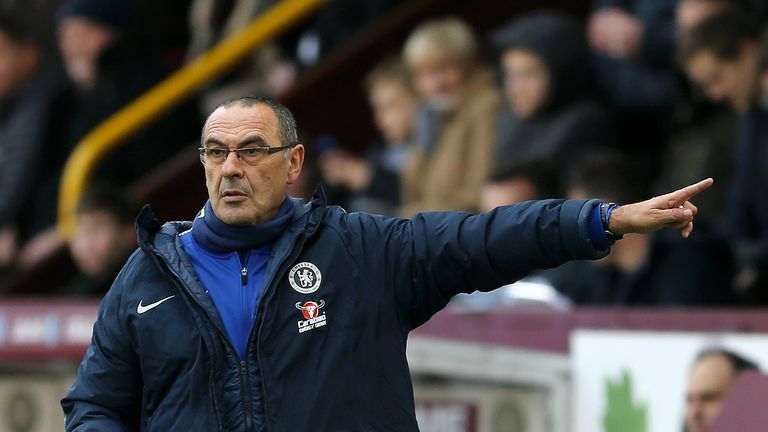 Maurizio Sarri was a happy man after watching his side crush Burnley