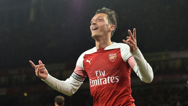 Ozil put in a fine display in the win over Leicester on Monday Night Football