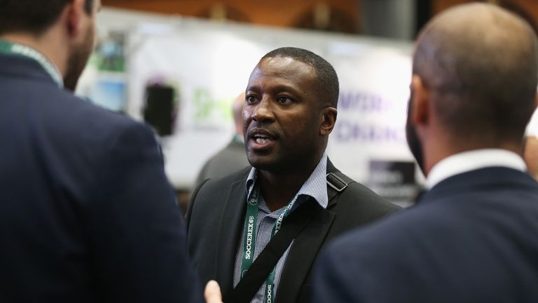 Michael Johnson during day 2 of the Soccerex Global Convention at Manchester Central Convention Complex on September 5, 2017 in Manchester, England.