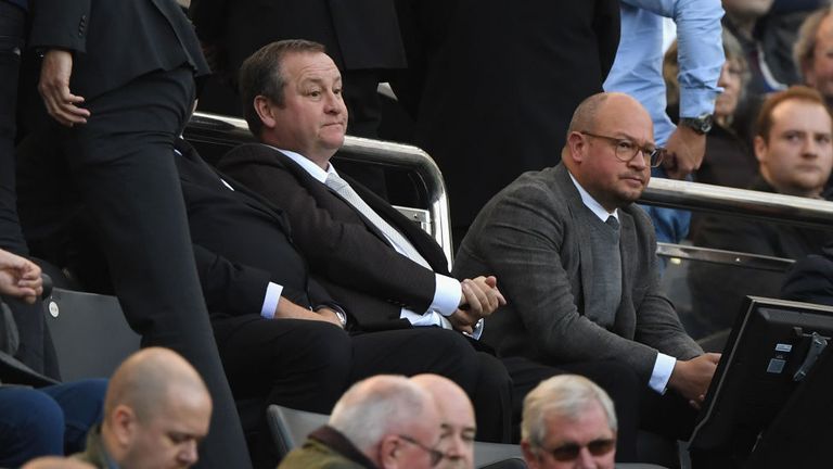 Mike Ashley was at a Newcastle home game for the first time in 16 months on Saturday