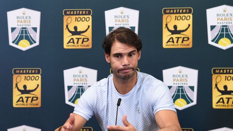 Rafael Nadal remains without the Paris Masters title after his withdrawal 