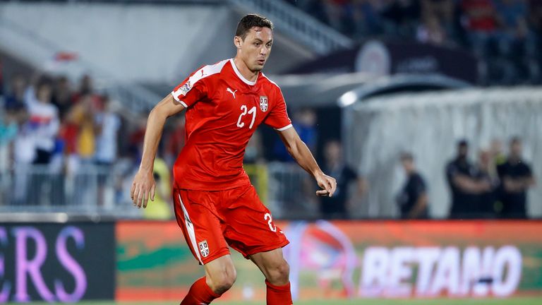 Nemanja Matic during Serbia's UEFA Nations League game against Romania 