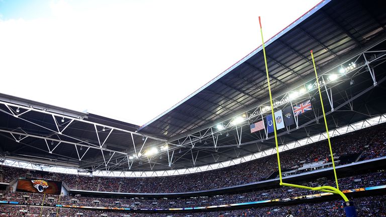  during the NFL International Series match between Indianapolis Colts and Jacksonville Jaguars at Wembley Stadium on October 2, 2016 in London, England.