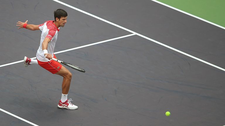 nocak djokovic slice against kevin anderson in shanghai quarter-final