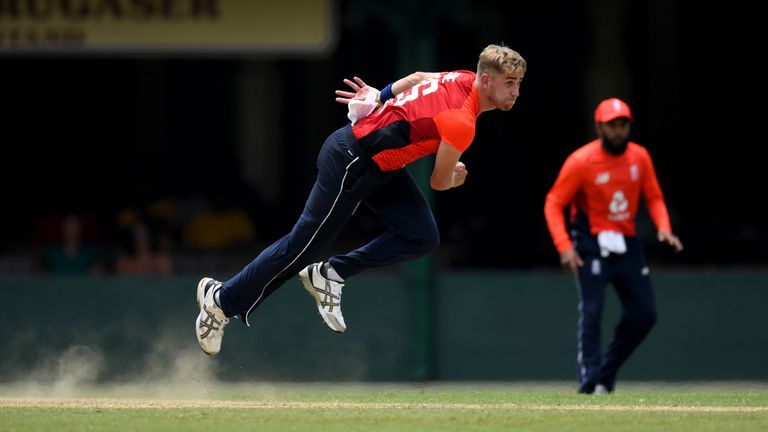 Stone bowled in England&#39;s warm-up game against the Sri Lanka Cricket Board XI in Colombo last week