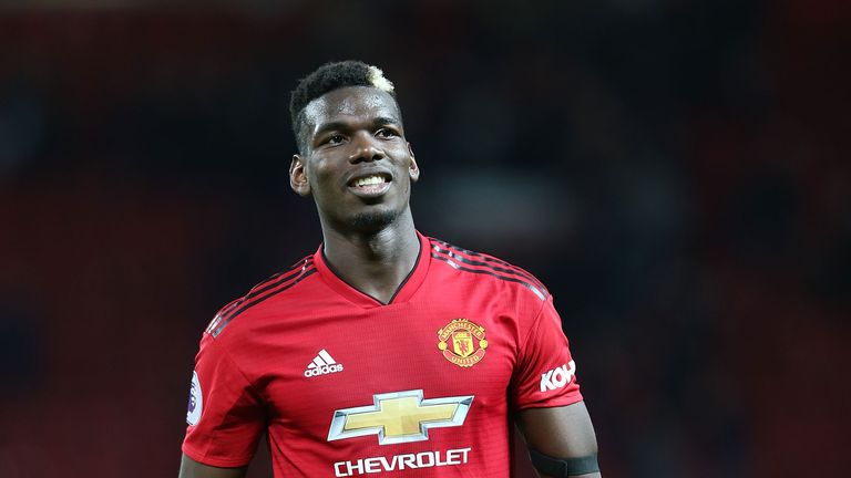 Paul Pogba during the Premier League match between Manchester United and Everton at Old Trafford on October 28, 2018