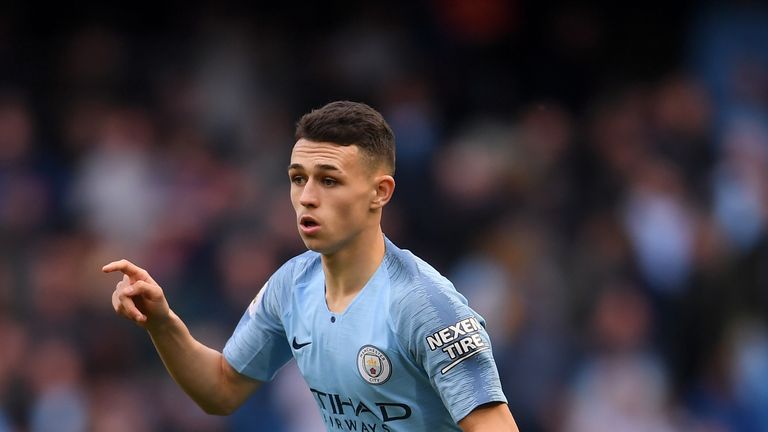 Phil Foden in action for Manchester City