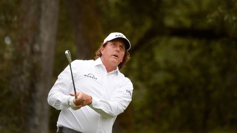 Phil Mickelson during round one of the Safeway Open at the North Course of the Silverado Resort and Spa on October 4, 2018 in Napa, California.