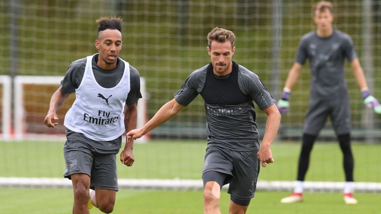 Pierre-Emerick Aubameyang and Aaron Ramsey have not travelled to Azerbaijan