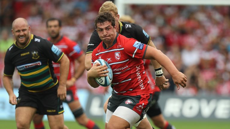 during the Gallagher Premiership Rugby match between Gloucester Rugby and Northampton Saints at Kingsholm Stadium on September 1, 2018 in Gloucester, United Kingdom.