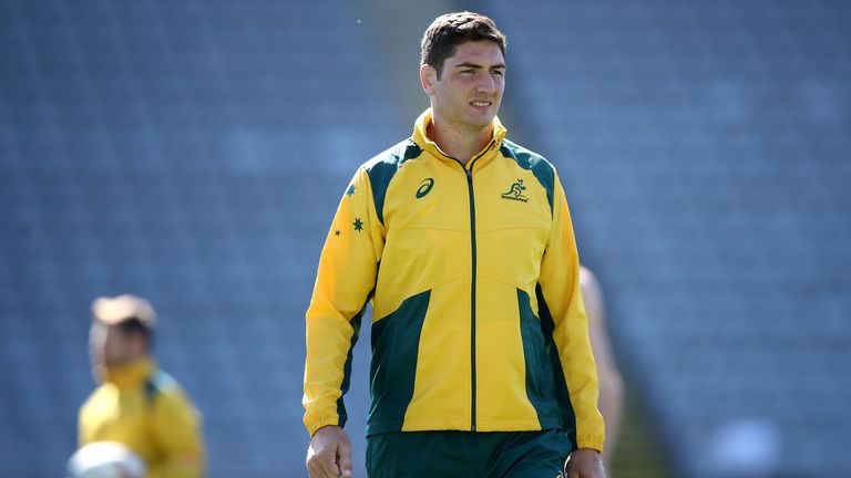 Rob Simmons trains with Australia
